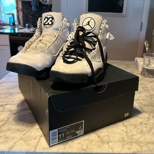 Nike 6 Rings White and Black High-Top Sneakers EUC